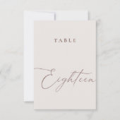 ミニマリスト書道表18表番号 招待状 (正面)