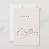 ミニマリスト書道表18表番号 招待状 (裏面)