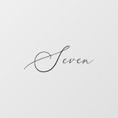 ミニマリスト書道表7つの表番号 ウィンドウサイン (シート)