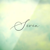 ミニマリスト書道表7つの表番号 ウィンドウサイン (シート3)