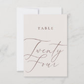 ミニマリスト書道24テーブル番号 招待状 (正面)