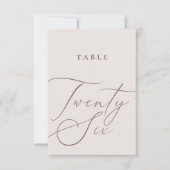 ミニマリスト書道26テーブル番号 招待状 (正面)