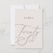 ミニマリスト書道26テーブル番号 招待状 (裏面)