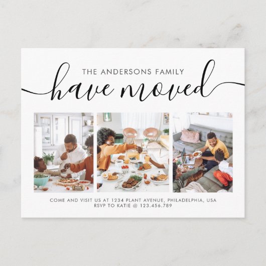 ミニマリスト書道3写真移動 案内ポストカード (正面)