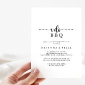 ミニマリスト書道I do BBQ婚約パーティ 招待状