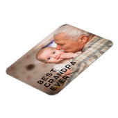 ミニマリスト最高のオールキャップGrandpa Ever写真 マグネット (左側)