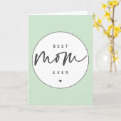 ミニマリスト最高のママエバーエレガントなスクリプトタイポグラフィ カード (黄色い花)