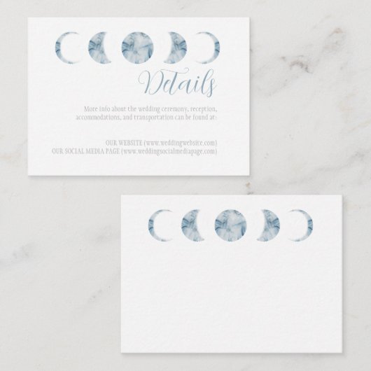 ミニマリスト月相天体エンクロージャーカード エンクロージャーカード (正面/裏面)