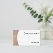 ミニマリスト木材写真QR名刺 名刺 (スタンド正面)