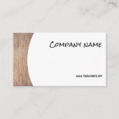 ミニマリスト木材写真QR名刺 名刺 (正面)