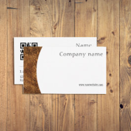 ミニマリスト木材写真QR名刺 名刺