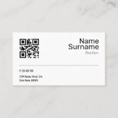 ミニマリスト木材写真QR名刺 名刺 (裏面)