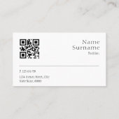 ミニマリスト木材写真QR名刺 名刺 (裏面)