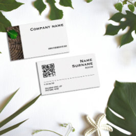 ミニマリスト木葉写真QR名刺 名刺