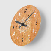 ミニマリスト木製デコール – ヴィンテージウッド ラウンド壁時計 (傾斜)