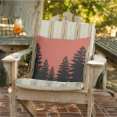 ミニマリスト松のシルエットterra cotta アウトドアクッション (椅子)