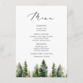 ミニマリスト松の木のエレガントな結婚式メニュー メニュー (正面)