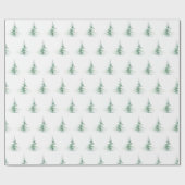 ミニマリスト松の木のパターンのクリスマス ラッピングペーパー (フラット)