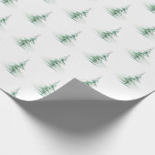 ミニマリスト松の木のパターンのクリスマス ラッピングペーパー (角)