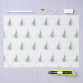 ミニマリスト松の木のパターンのクリスマス 薄葉紙 (クラフト)