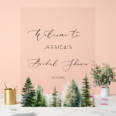 ミニマリスト松の木の森ブライダルシャワーへようこそ アクリルサイン (ウェディング)