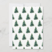 ミニマリスト松の木グリーンクリスマスホリデーフォト シーズンカード (裏面)