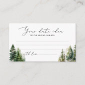 ミニマリスト松木日付夜アイディア。日付jar エンクロージャーカード (正面)