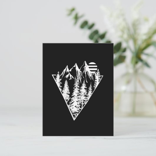 ミニマリスト松林シーン ポストカード (スタンド正面)