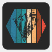 ミニマリスト松林ヴィンテージ スクエアシール (正面)