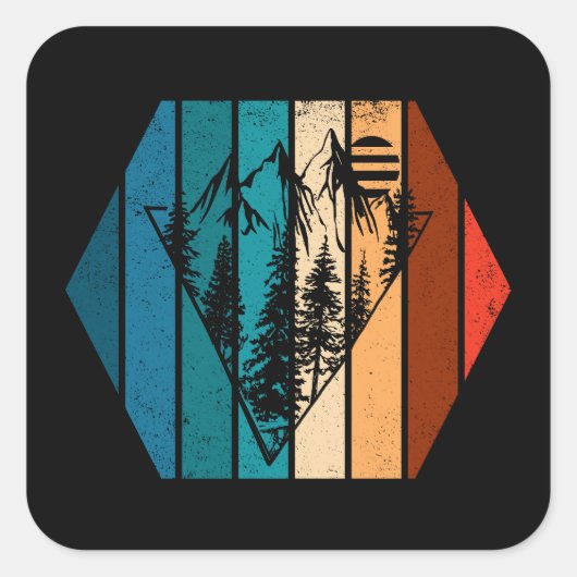 ミニマリスト松林ヴィンテージ スクエアシール (正面)