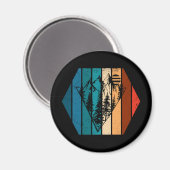 ミニマリスト松林ヴィンテージ マグネット (正面/裏面)