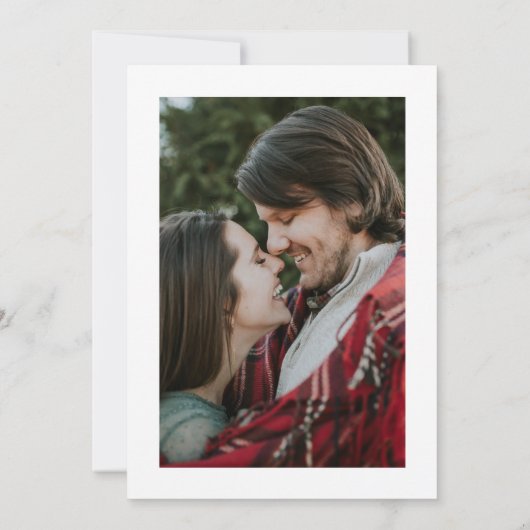 ミニマリスト松枝冬のスクリプトフォト結婚ズ セーブザデート (裏面)