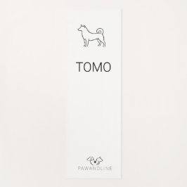 ミニマリスト柴犬のカスタマイズ可能 | Paw Line Zen ヨガマット