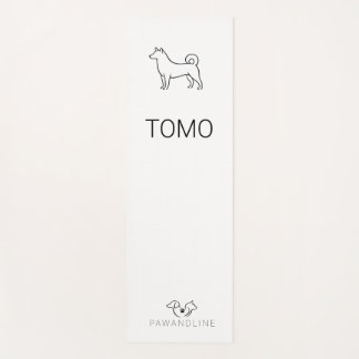 ミニマリスト柴犬のカスタマイズ可能 | Paw Line Zen  ヨガマット