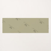 ミニマリスト柴犬カスタマイズ可能 | ポーライン禅 ヨガマット (裏面(横))