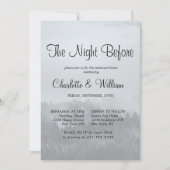 ミニマリスト森林の森林リ素朴ハーサルディナー 招待状 (正面)