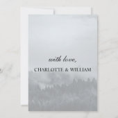 ミニマリスト森林の森林リ素朴ハーサルディナー 招待状 (裏面)