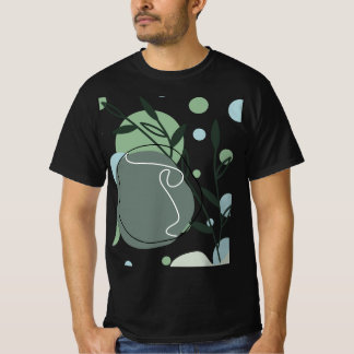 ミニマリスト植物グリーンアートTシャツ Tシャツ