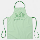 ミニマリスト植物ママかわいい植物の恋人 エプロン (正面)