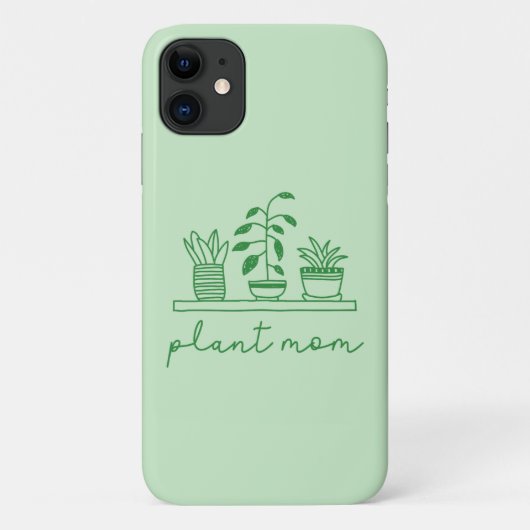 ミニマリスト植物ママかわいい植物の恋人 Case-Mate iPhoneケース (裏面)