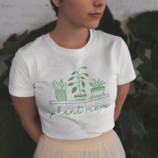 ミニマリスト植物ママかわいい植物の恋人 Tシャツ