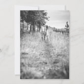 ミニマリスト植物写真結婚式招待状 招待状 (裏面)