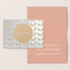 ミニマリスト植物園結婚の感謝 箔カード