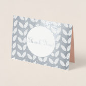 ミニマリスト植物園結婚の感謝 箔カード (正面)