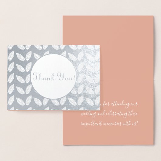 ミニマリスト植物園結婚の感謝 箔カード (ディスプレー)