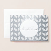 ミニマリスト植物園結婚の感謝 箔カード (封筒付き正面)