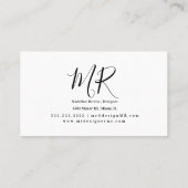 ミニマリスト植物学フローラ名刺 名刺 (裏面)