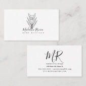 ミニマリスト植物学フローラ名刺 名刺 (正面/裏面)