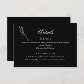 ミニマリスト植物学フローラ |の結婚詳細 エンクロージャーカード (正面/裏面)