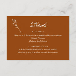 ミニマリスト植物学フローラ |の結婚詳細 エンクロージャーカード